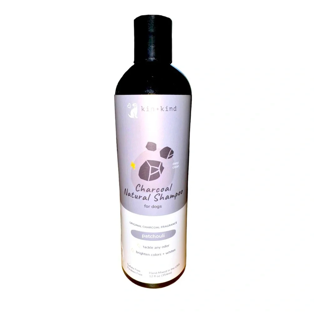 Kin+Kind Charcoal Natural Shampoo for Dogs, Patchouli, 12 fl oz (354 ml)